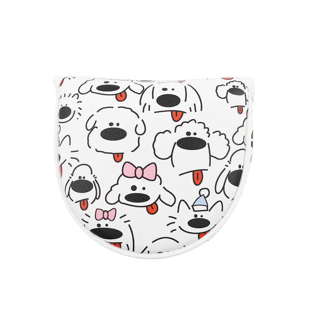1pc Putter Head Cover, 'Cute dogs' pattern Golf Putter Covers, Protective Golf Club Covers and Mallet Putter Head Cover