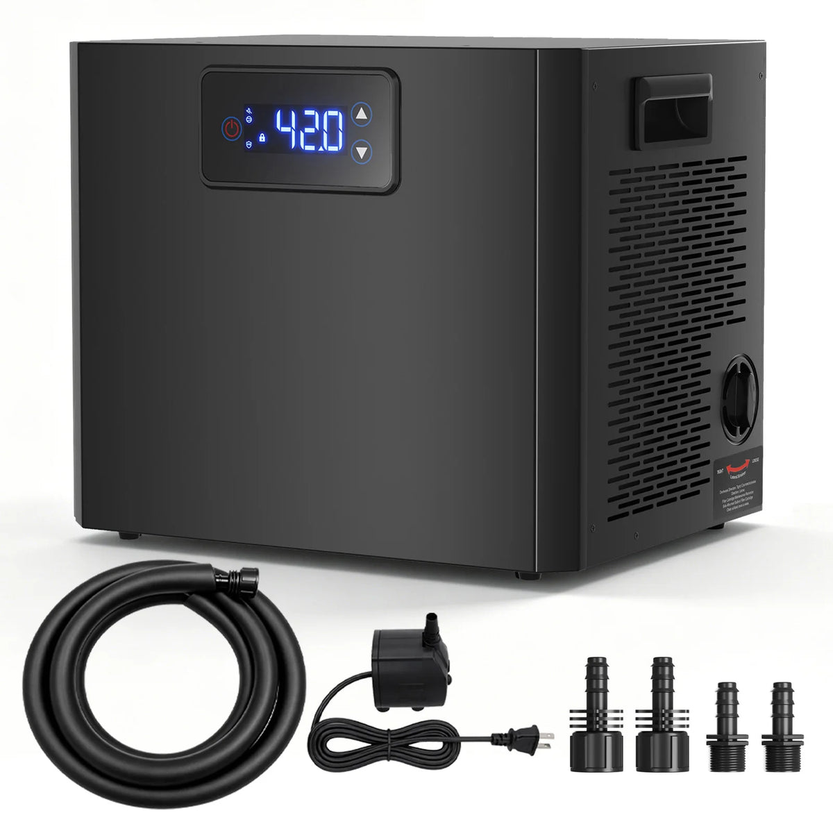 Pro Ice Bath Water Chiller for Cold Plunge Tubs, 1/3 HP Cold Plunge Chiller with Built-in Filter & Pump, Submersible Pump, Insulated Hoses, Ideal for Ice Bath Cold Therapy Recovery 110V
