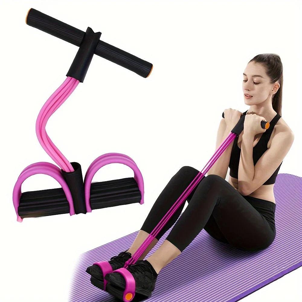 1pc 6-Tube Home for Yoga Resistance Band,Foot-Loop Resistance Band,Ergonomically Designed Durable Resistance Bands