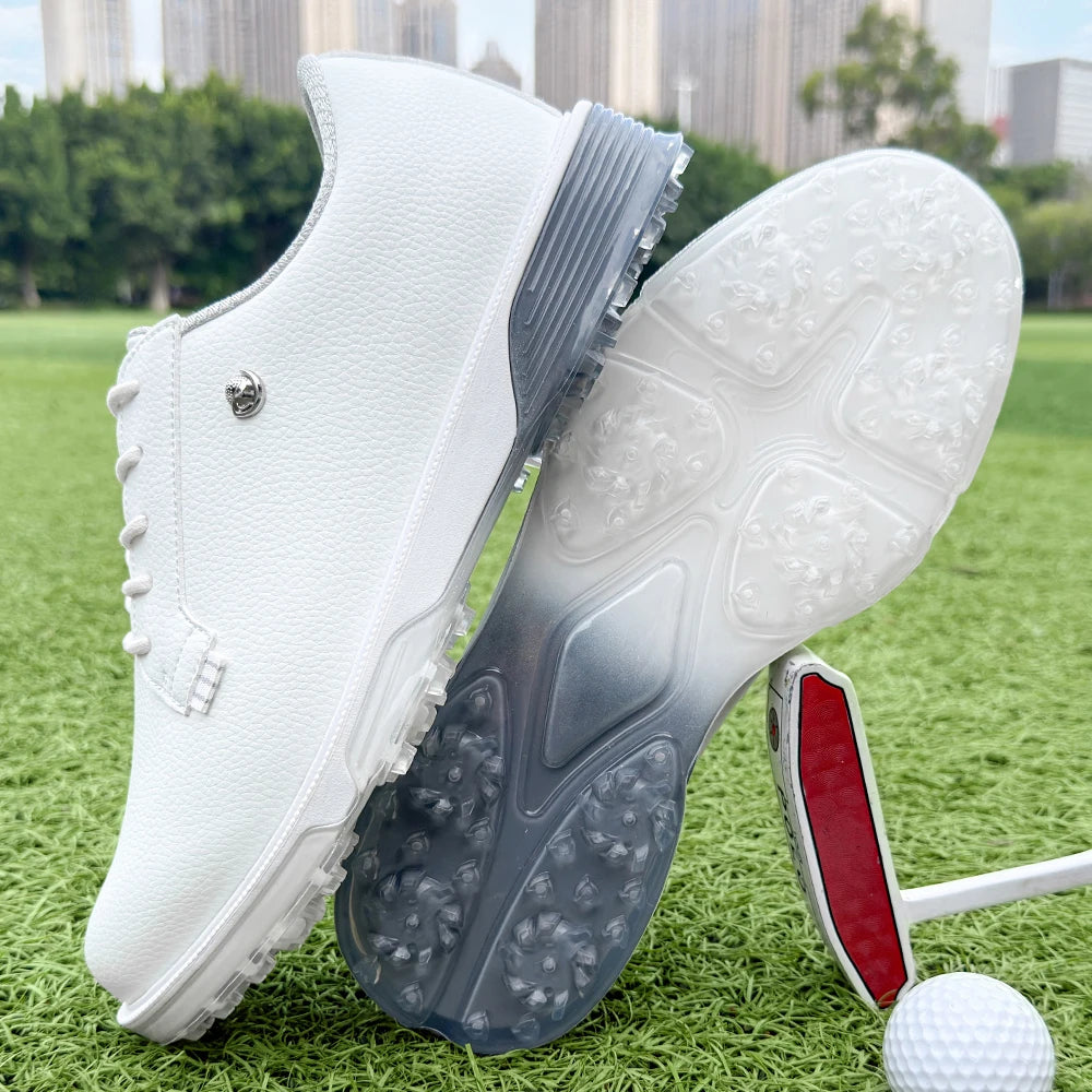 Waterproof Golf Shoes Men Golf Sneakers Men Outdoor Golfing Footwear Walking Sport Shoe New Men Outdoor Fitness Training Golf Walking Shoes Fashionable and Casual Oversized Sports Shoes Sizes 39-49