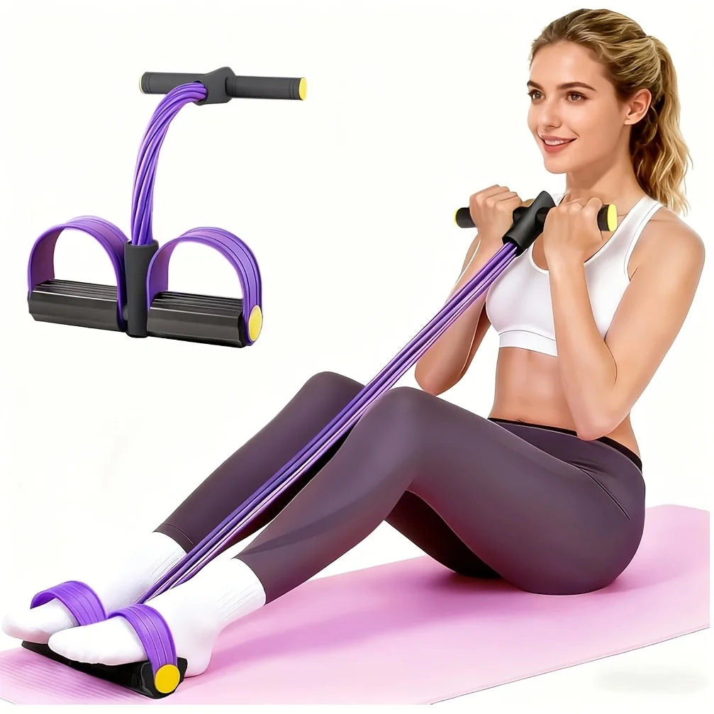 1pc 6-Tube Home for Yoga Resistance Band,Foot-Loop Resistance Band,Ergonomically Designed Durable Resistance Bands