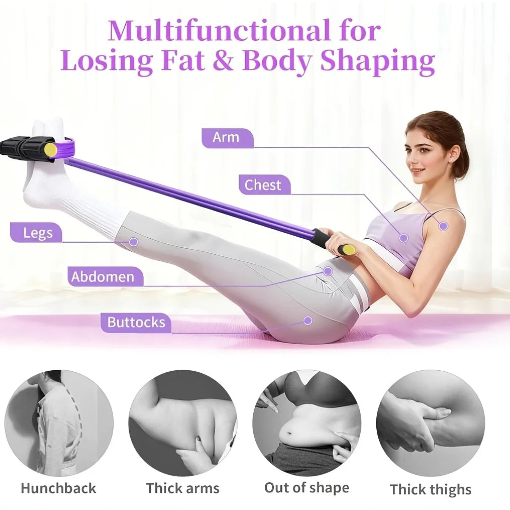 1pc 6-Tube Home for Yoga Resistance Band,Foot-Loop Resistance Band,Ergonomically Designed Durable Resistance Bands