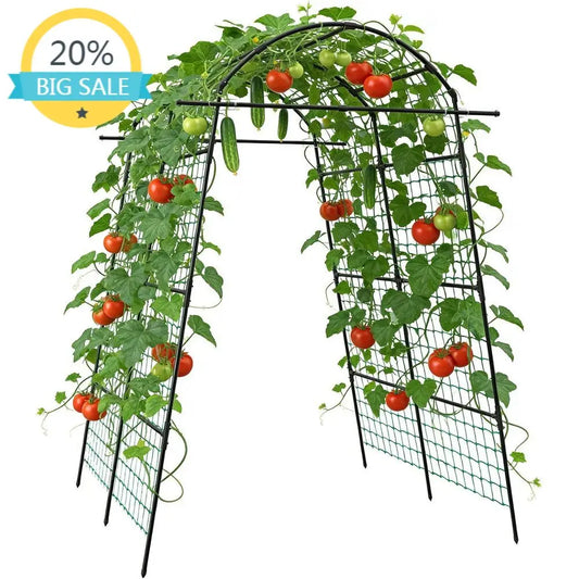 Sturdy Metal Garden Arch Trellis for Climbing Plants