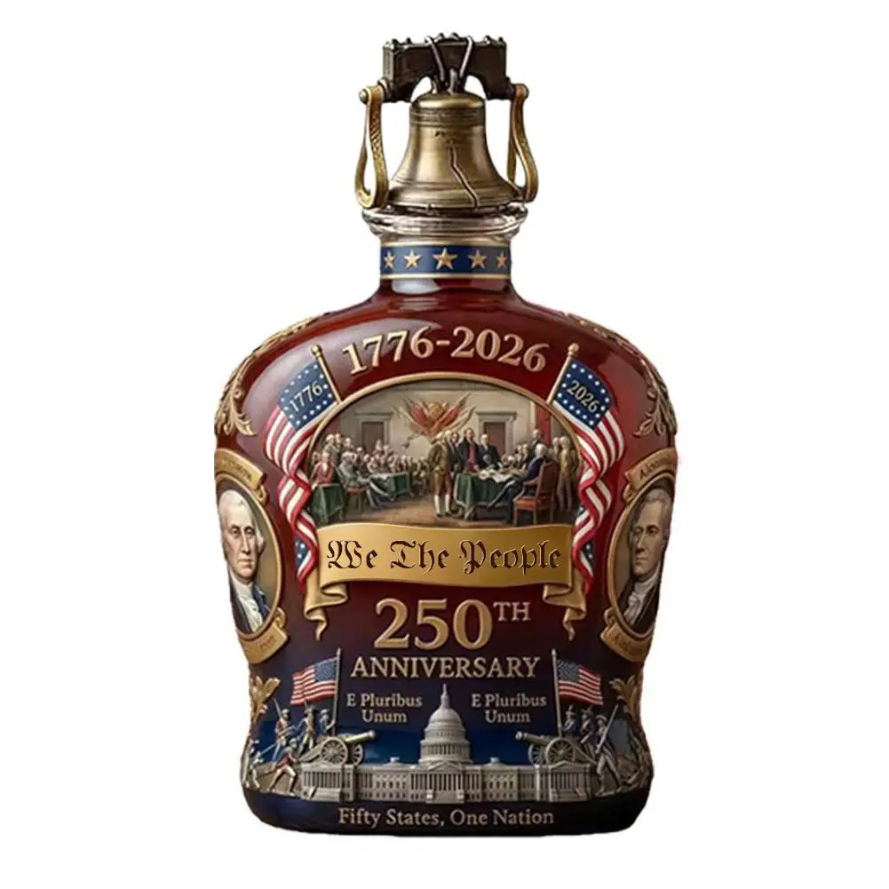 250 Anniversary USA Ornament, 250th Anniversary Commemorative Whiskey Bottle, Drink Party Personal Reserve Patriotic Decoration