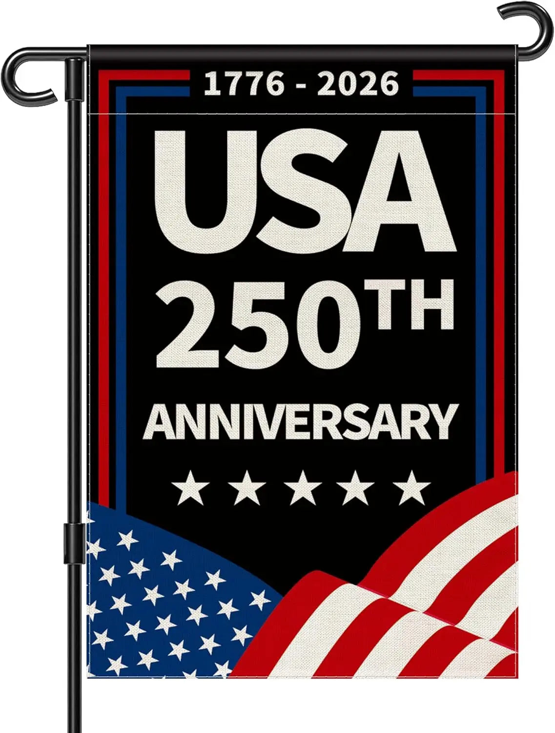 America Garden Flag 250, USA 250th Anniversary Banner 4th of July Patriotic Freedom Yard Sign Double-Sided Waterproof Flag 1 YYX