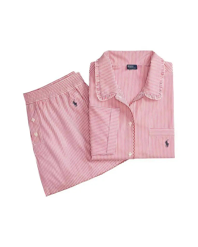 Polo Ralph Lauren | Polo Ralph Lauren - Striped Cotton Shirt & Short Pajama Set