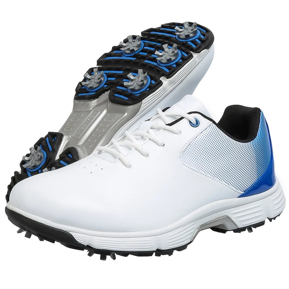 New Golf Shoes Men Golf Sneaker Comfortable Walking Footwears for Golfers Male Golfing Sport Shoes Large Sizes Athletic Sneakers Outdoor Sports & Casual Anti-Slip Training Spiked Shoes