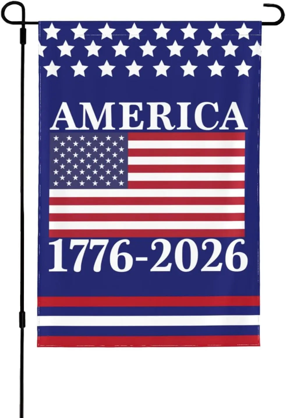 America 250th Birthday Garden Flag 12x18 1776 2026 America 250 Years Anniversary Yard Sign God Bless Usa Patriot House Flag  KKX