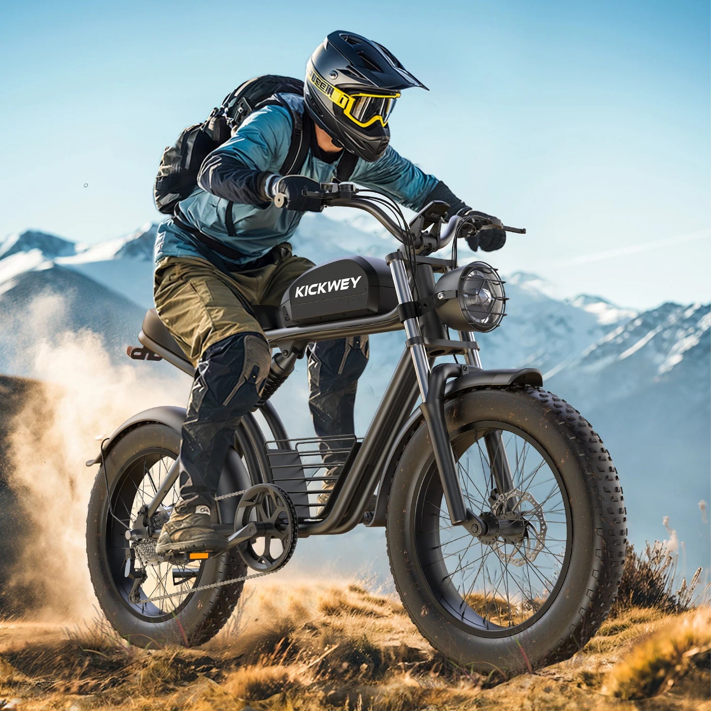 Kickwey K7 1500W 48V Ebike Mountain Fat Tire Electric Bicycle