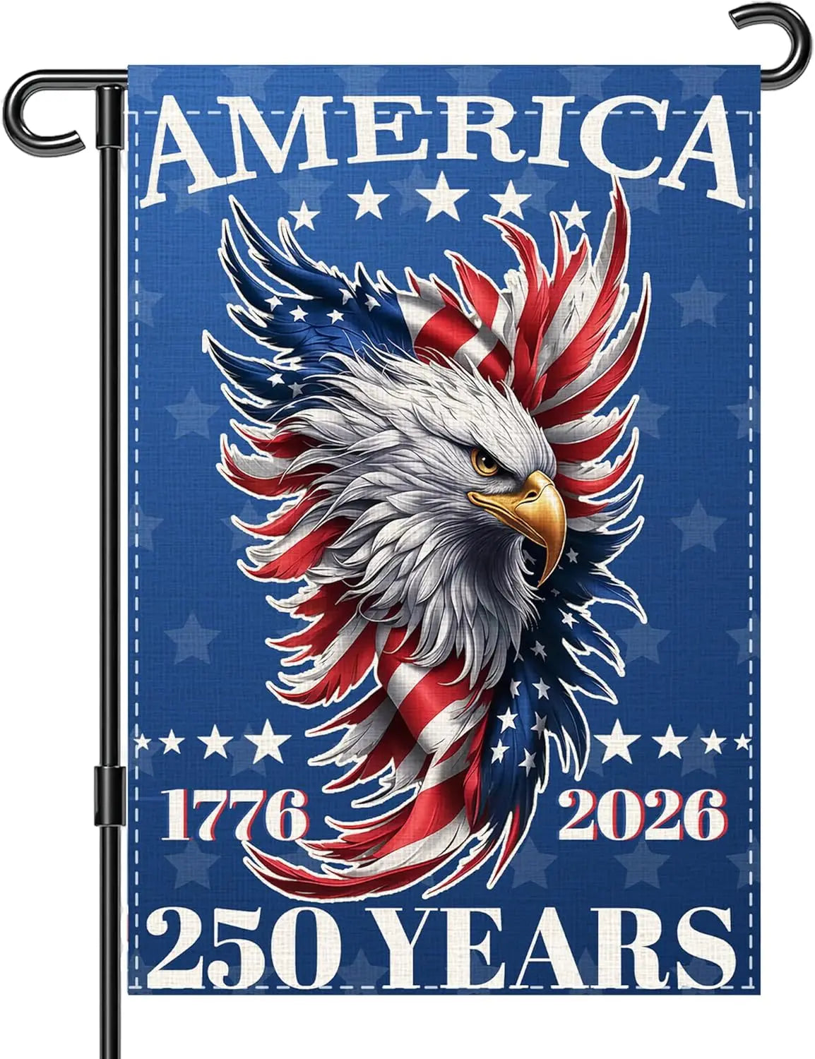 America 250 Years Anniversary Garden Flag, 250th Anniversary independence Day Garden Flags Double-Sided Waterproof Flag 12x1 YYQ