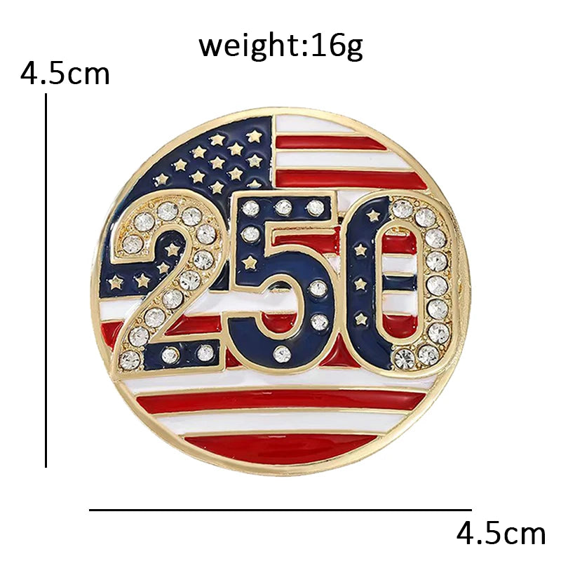 Wuli&baby America's 250th Independence Day Brooches For Women Unisex Eagle Animal Boweknot Flowers Design Party Brooch Pins Gift