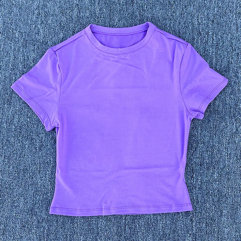Women's Quick Dry Breathable Sports Shirt Short Sleeve Yoga Running