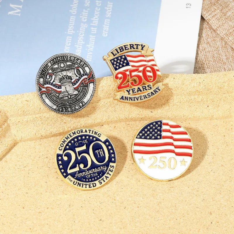 US National Day 250th Anniversary Environmental Alloy Drip Oil Badge Hot Selling Honor Brooch Jewelry Accessory Gift Decoration