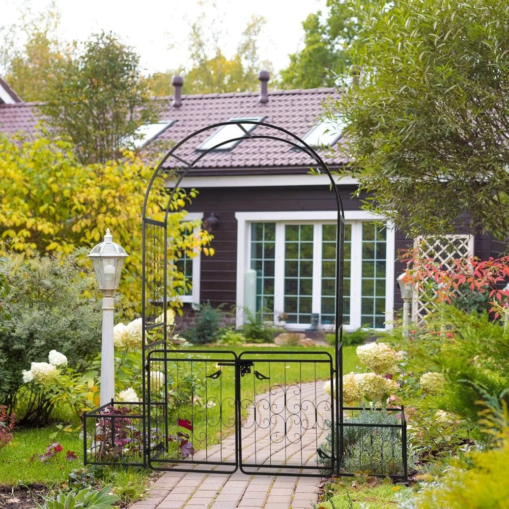 Garden Archway with Door and Flower Box, Wedding Archway, Gazebo with Door and Flower Box, Customizable
