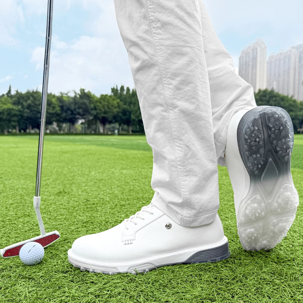 Waterproof Golf Shoes Men Golf Sneakers Men Outdoor Golfing Footwear Walking Sport Shoe New Men Outdoor Fitness Training Golf Walking Shoes Fashionable and Casual Oversized Sports Shoes Sizes 39-49