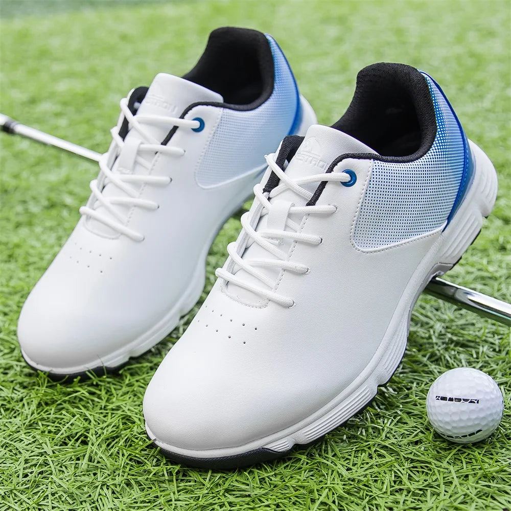 New Golf Shoes Men Golf Sneaker Comfortable Walking Footwears for Golfers Male Golfing Sport Shoes Large Sizes Athletic Sneakers Outdoor Sports & Casual Anti-Slip Training Spiked Shoes