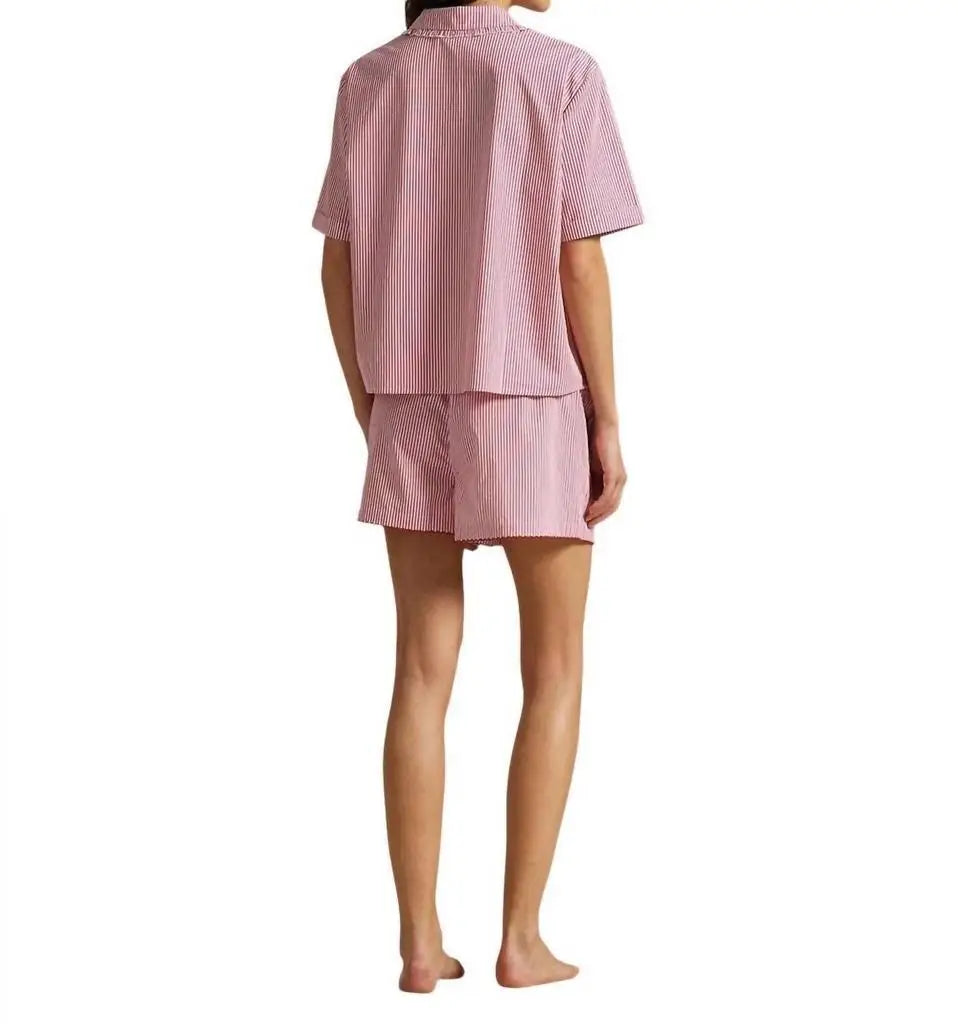 Polo Ralph Lauren | Polo Ralph Lauren - Striped Cotton Shirt & Short Pajama Set