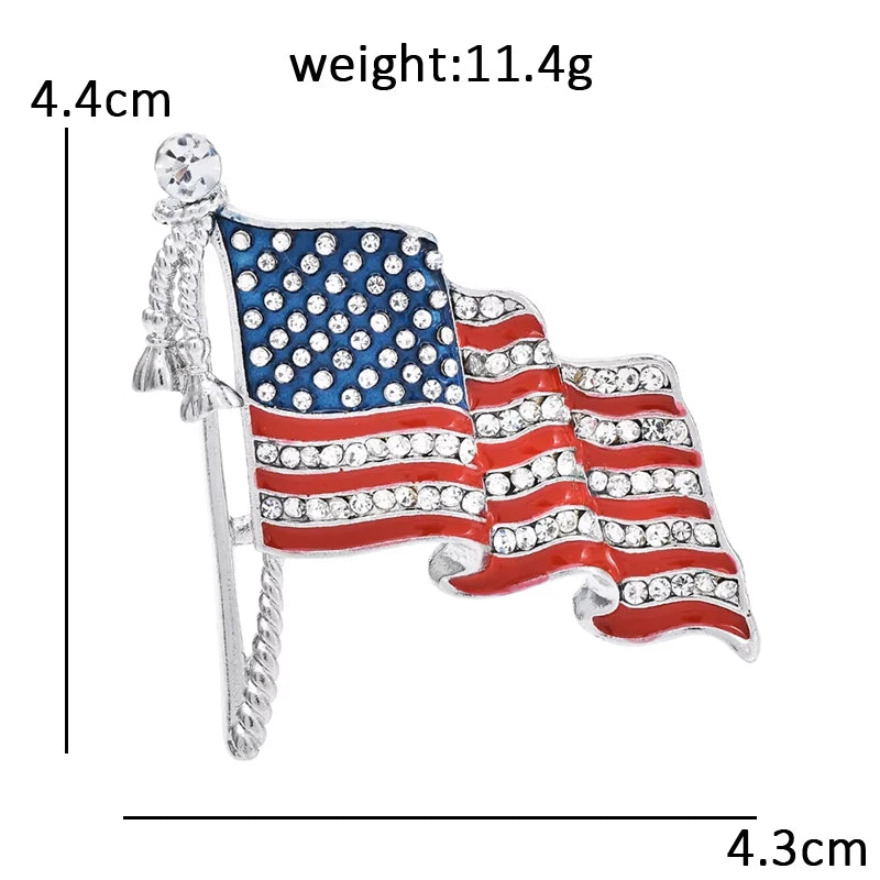 Wuli&baby America's 250th Independence Day Brooches For Women Unisex Eagle Animal Boweknot Flowers Design Party Brooch Pins Gift