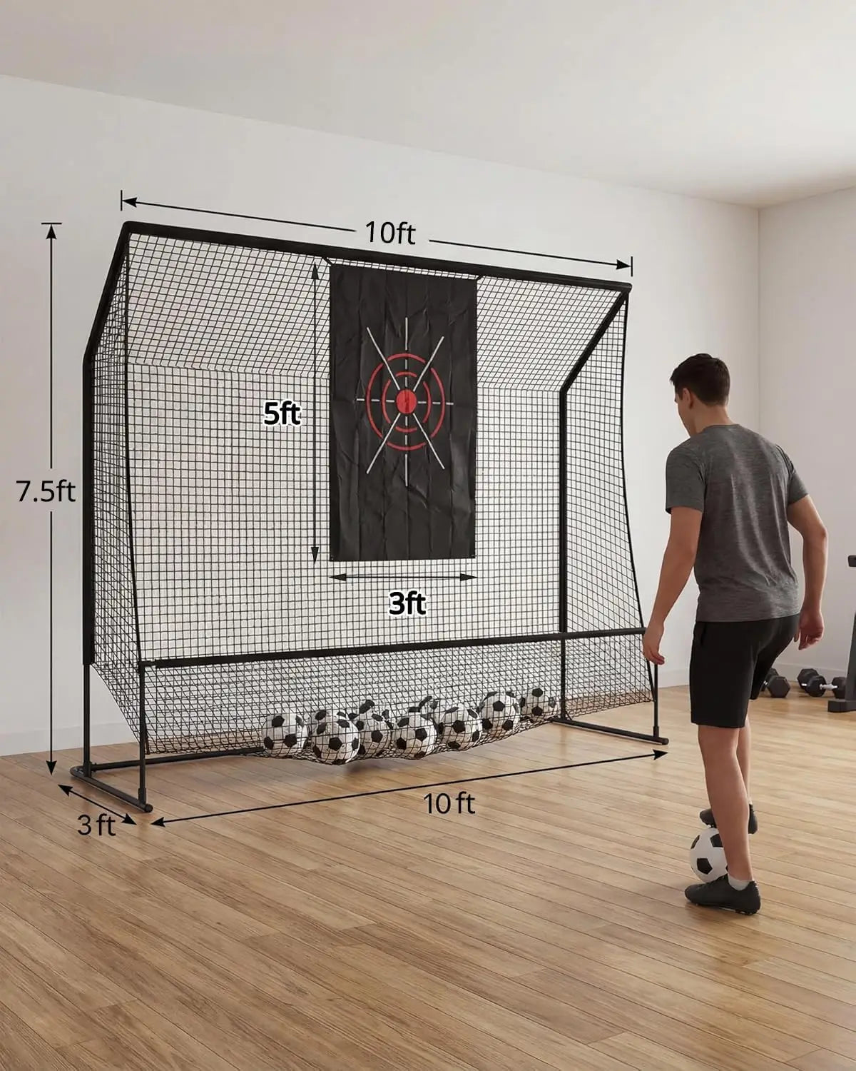 10x7.5FT Golf Practice Net for Indoor and Outdoor Use, Heavy Duty Swing and Chipping Trainer with Aim Cloth and Carry Bag