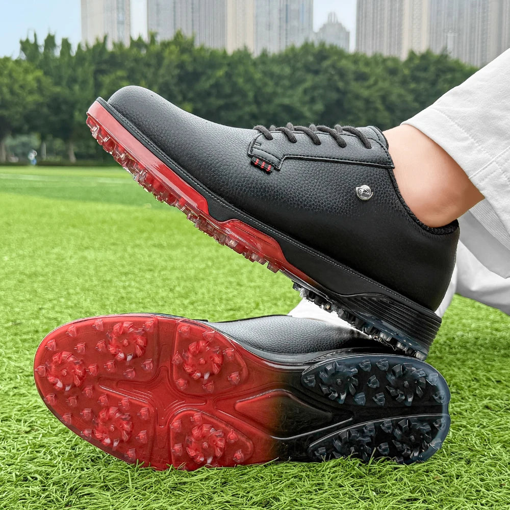 Waterproof Golf Shoes Men Golf Sneakers Men Outdoor Golfing Footwear Walking Sport Shoe New Men Outdoor Fitness Training Golf Walking Shoes Fashionable and Casual Oversized Sports Shoes Sizes 39-49