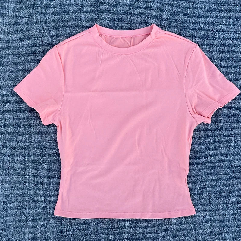 Women's Quick Dry Breathable Sports Shirt Short Sleeve Yoga Running