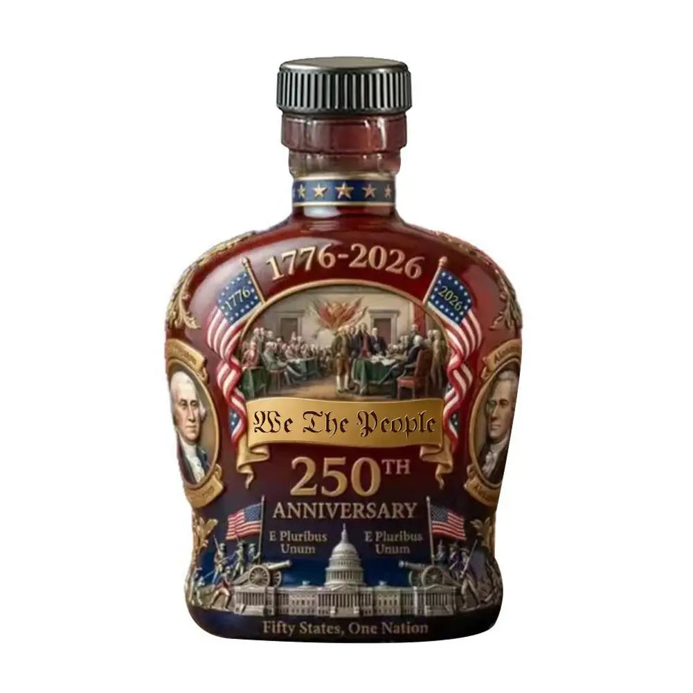 250 Anniversary USA Ornament, 250th Anniversary Commemorative Whiskey Bottle, Drink Party Personal Reserve Patriotic Decoration
