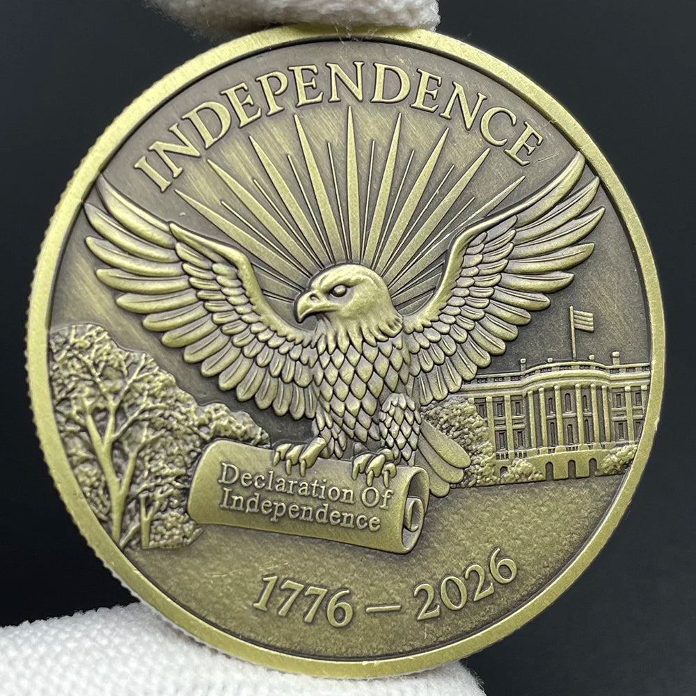 USA 250th Anniversary Commemorative Coin - Liberty Bell & Eagle Design American Independence Historical Memorabilia Coin