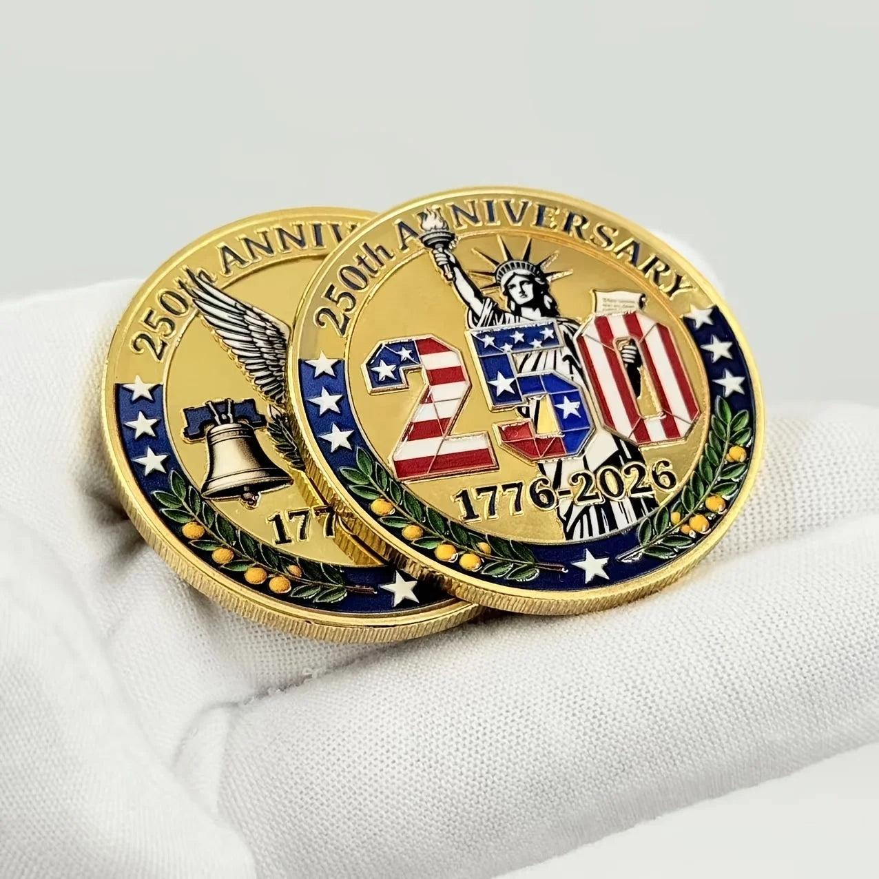 1 piece American 250th Anniversary Coin (1776-2026), exquisite collectible coin for history enthusiasts, commemorative collectib