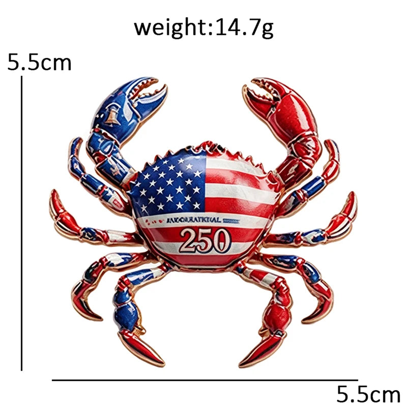 Wuli&baby America's 250th Independence Day Brooches For Women Unisex Eagle Animal Boweknot Flowers Design Party Brooch Pins Gift