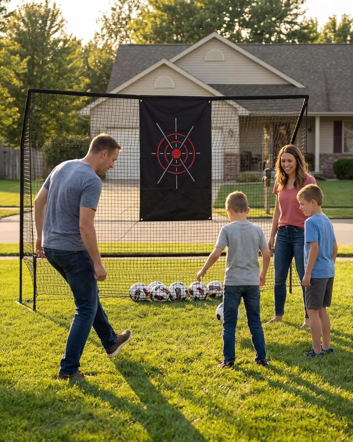 10x7.5FT Golf Practice Net for Indoor and Outdoor Use, Heavy Duty Swing and Chipping Trainer with Aim Cloth and Carry Bag