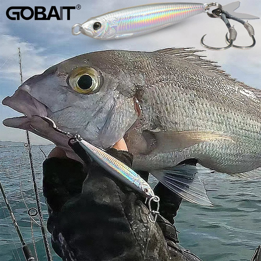 Metal Jig Lure 20g 30g 40g 3D Printed Fast Sinking  Fishing Tackle Blade Hook Swimbait Pesca VIB Bait