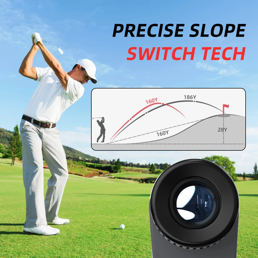 REVASRI Golf Laser Rangefinder Outdoor Sport 6X Magnification Range Finder Monoculars Telescop Professional Golf Distance Meter