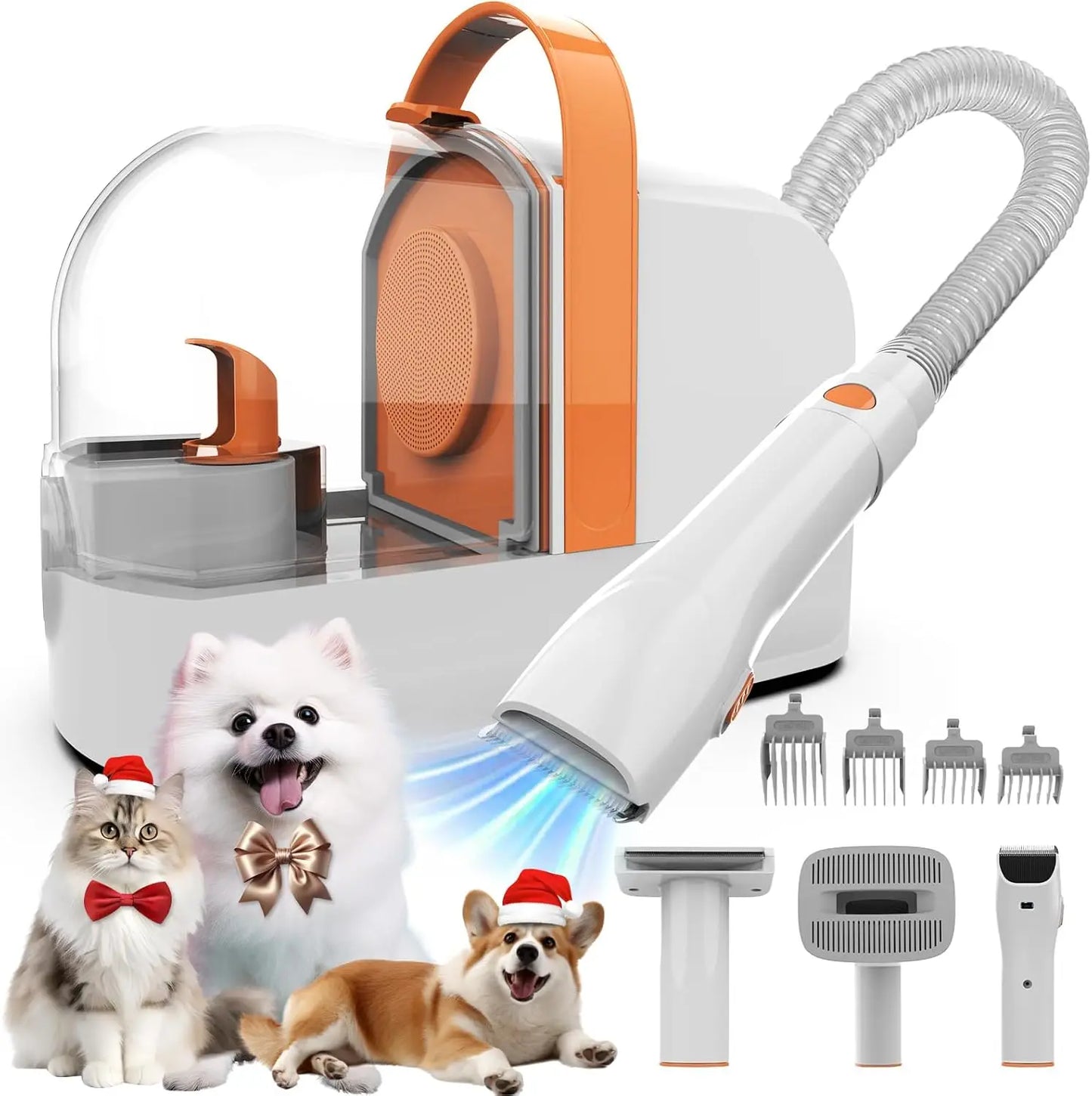 Pet Grooming Vacuum Kit With Clippers 12000 Pa Suction