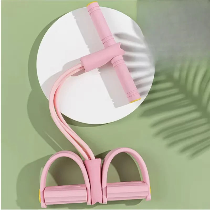 4-Tube Pedal Tensioner Multi-Functional Household Fitness Equipment Yoga Abdominal Strengthening Elastic Band Tension Rope