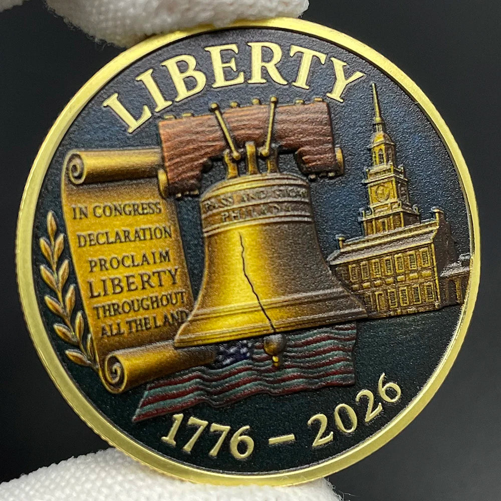 2026 American Independence 250th Anniversary Declaration of Liberty Commemorative Coin 1776-2026 US History Collectible