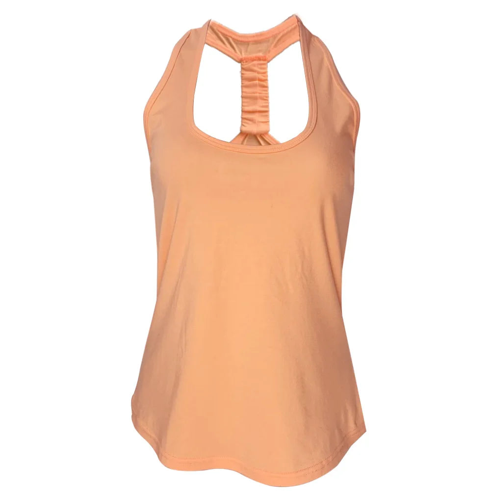 Women Quick Dry Sleeveless Running Tank Top Breathable Fitness Tee