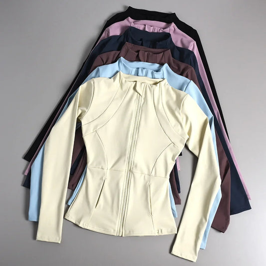 Women's Slim Fit Sports Top Long Sleeve For Yoga And Running