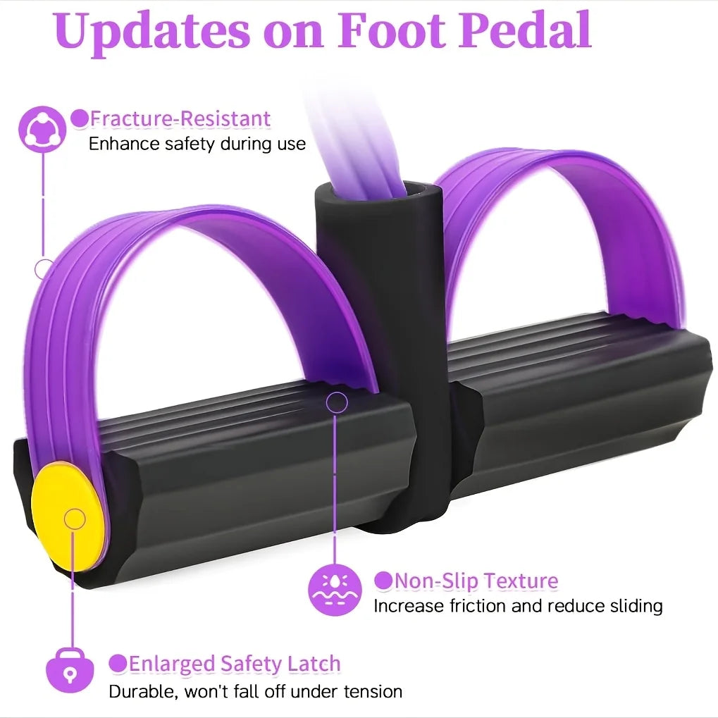 1pc 6-Tube Home for Yoga Resistance Band,Foot-Loop Resistance Band,Ergonomically Designed Durable Resistance Bands