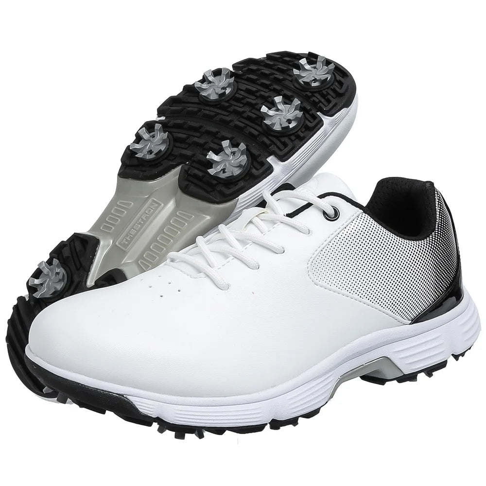 New Golf Shoes Men Golf Sneaker Comfortable Walking Footwears for Golfers Male Golfing Sport Shoes Large Sizes Athletic Sneakers Outdoor Sports & Casual Anti-Slip Training Spiked Shoes