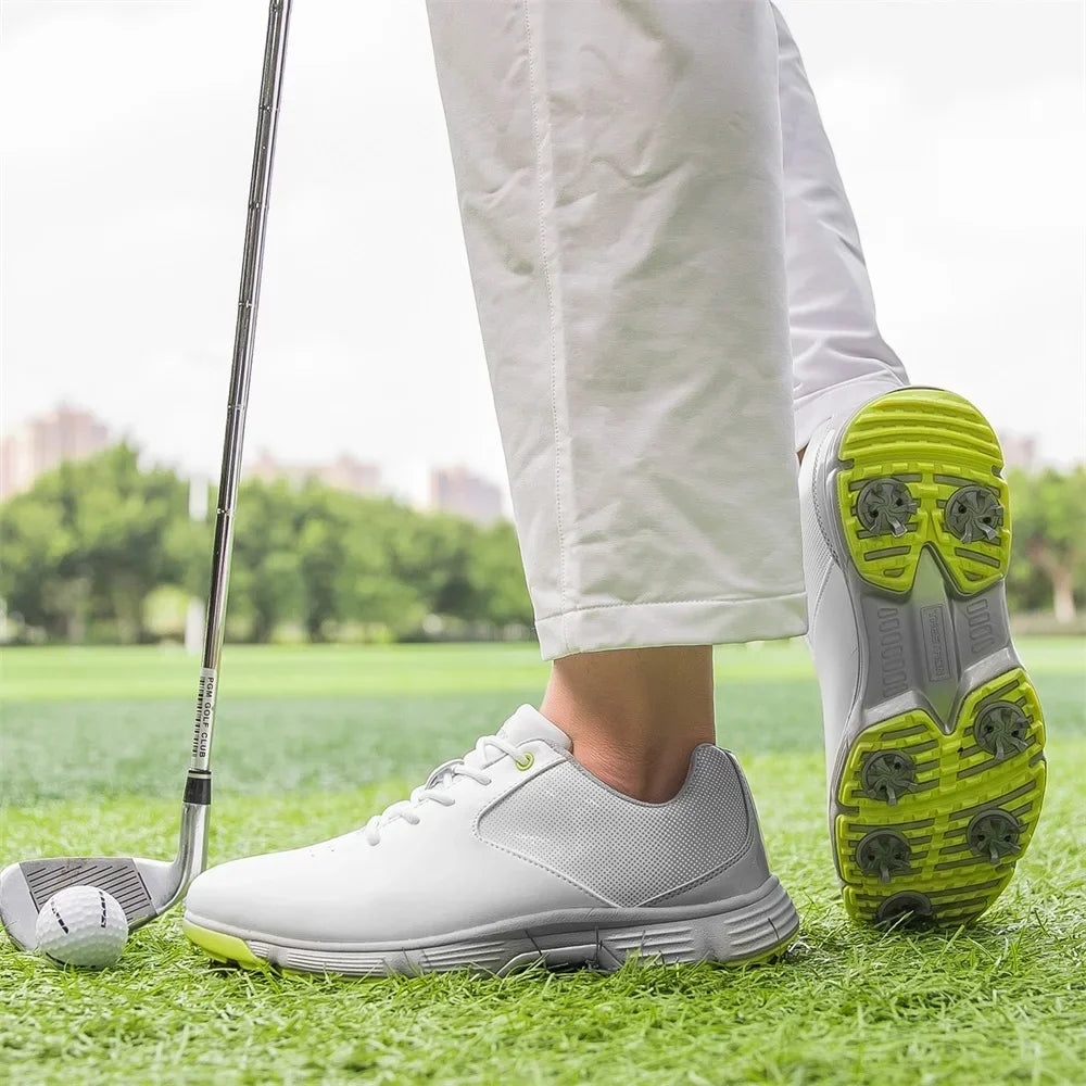 New Golf Shoes Men Golf Sneaker Comfortable Walking Footwears for Golfers Male Golfing Sport Shoes Large Sizes Athletic Sneakers Outdoor Sports & Casual Anti-Slip Training Spiked Shoes