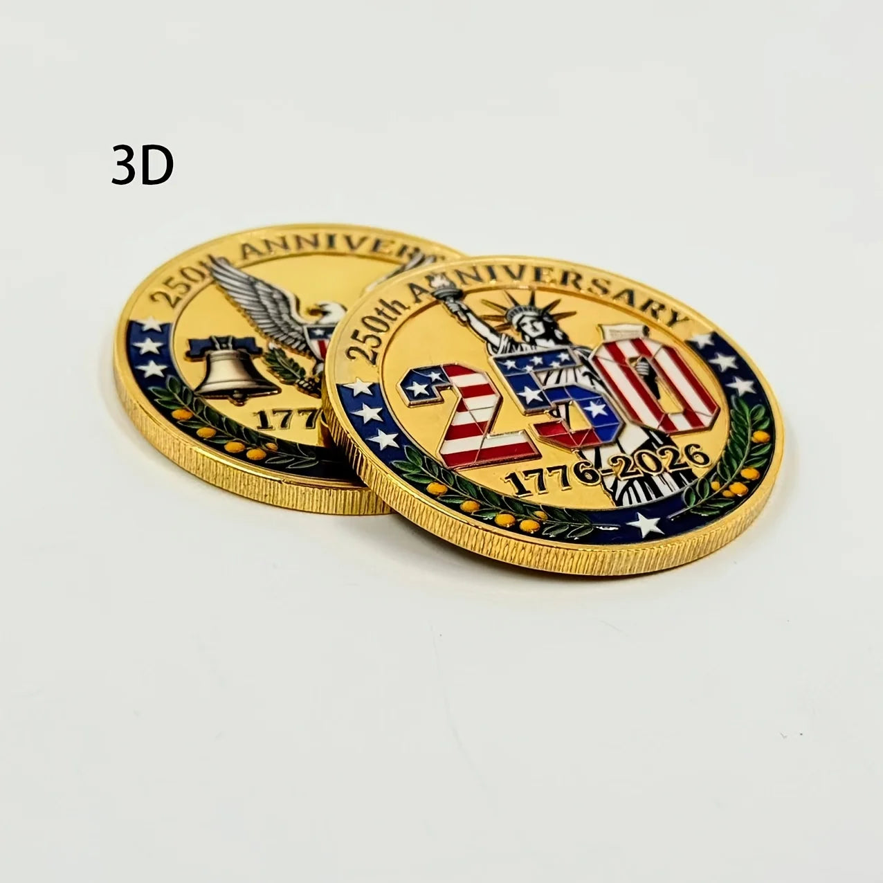 1 piece American 250th Anniversary Coin (1776-2026), exquisite collectible coin for history enthusiasts, commemorative collectib