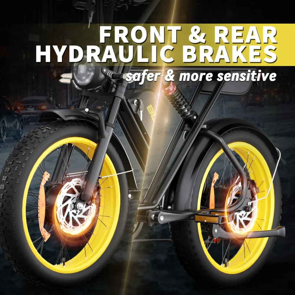 MOOBELO 2000W Dual-Motor Electric Fat Bike With Removable Battery 52V