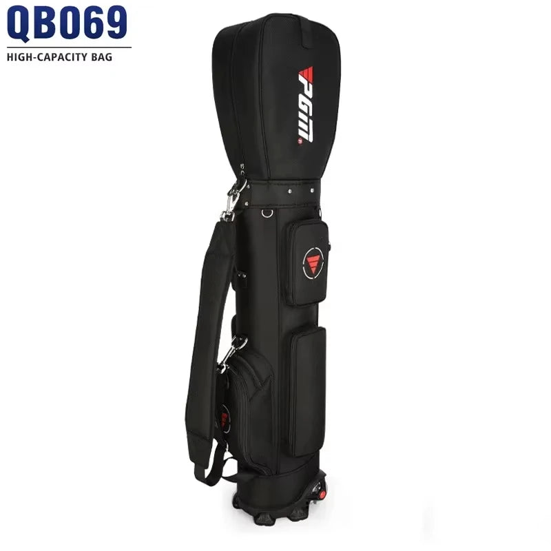 PGM Golf Bag with Wheels Ultra-light Sport Standard Golf Bags Large Capacity Golf Aviation Ball Storage Multifunctional QB069