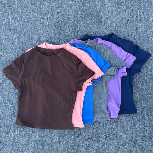 Women's Quick Dry Breathable Sports Shirt Short Sleeve Yoga Running