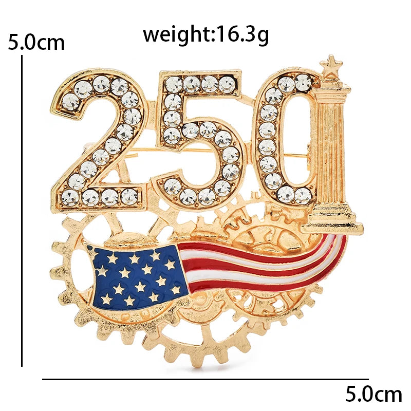 Wuli&baby America's 250th Independence Day Brooches For Women Unisex Eagle Animal Boweknot Flowers Design Party Brooch Pins Gift