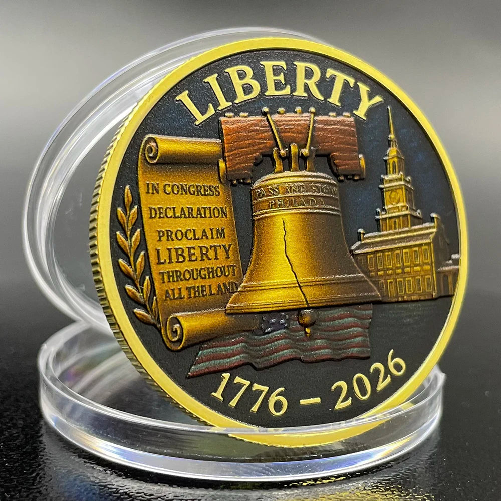 2026 American Independence 250th Anniversary Declaration of Liberty Commemorative Coin 1776-2026 US History Collectible