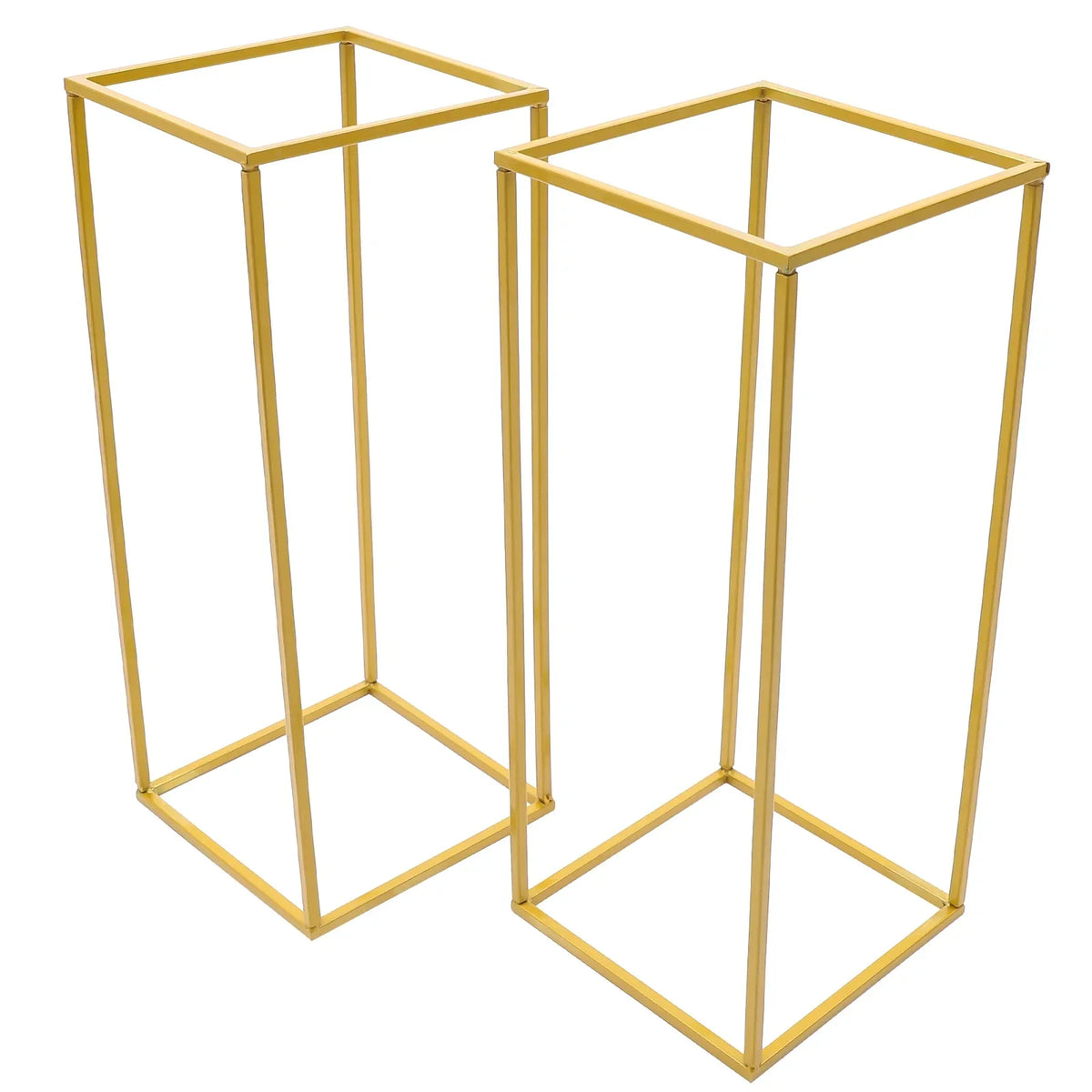 Pack of 2 Flower Stands Gold Wedding Vase, 60 cm Wedding Column, Iron Column Stand, Centrepieces, Flower Stand, Weddings, Party, Metal Flower Vases, Column Stand for Home Decoration