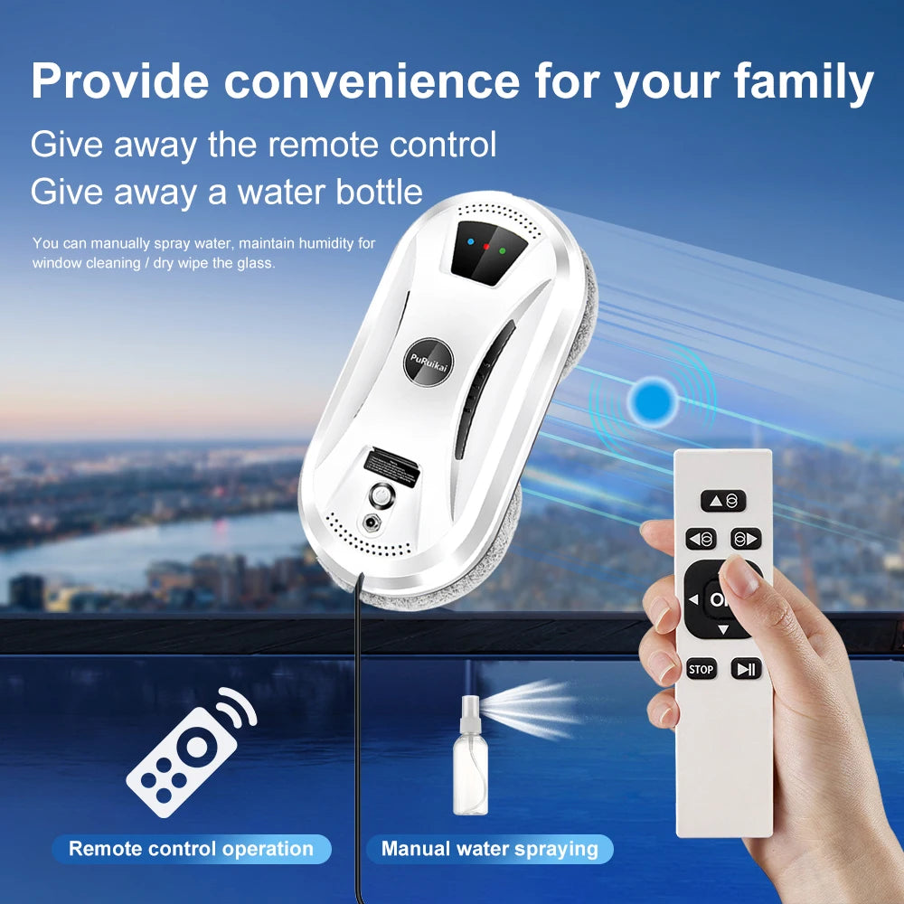 PuRuikai Ultra Thin Window Cleaning Robot With Remote Control