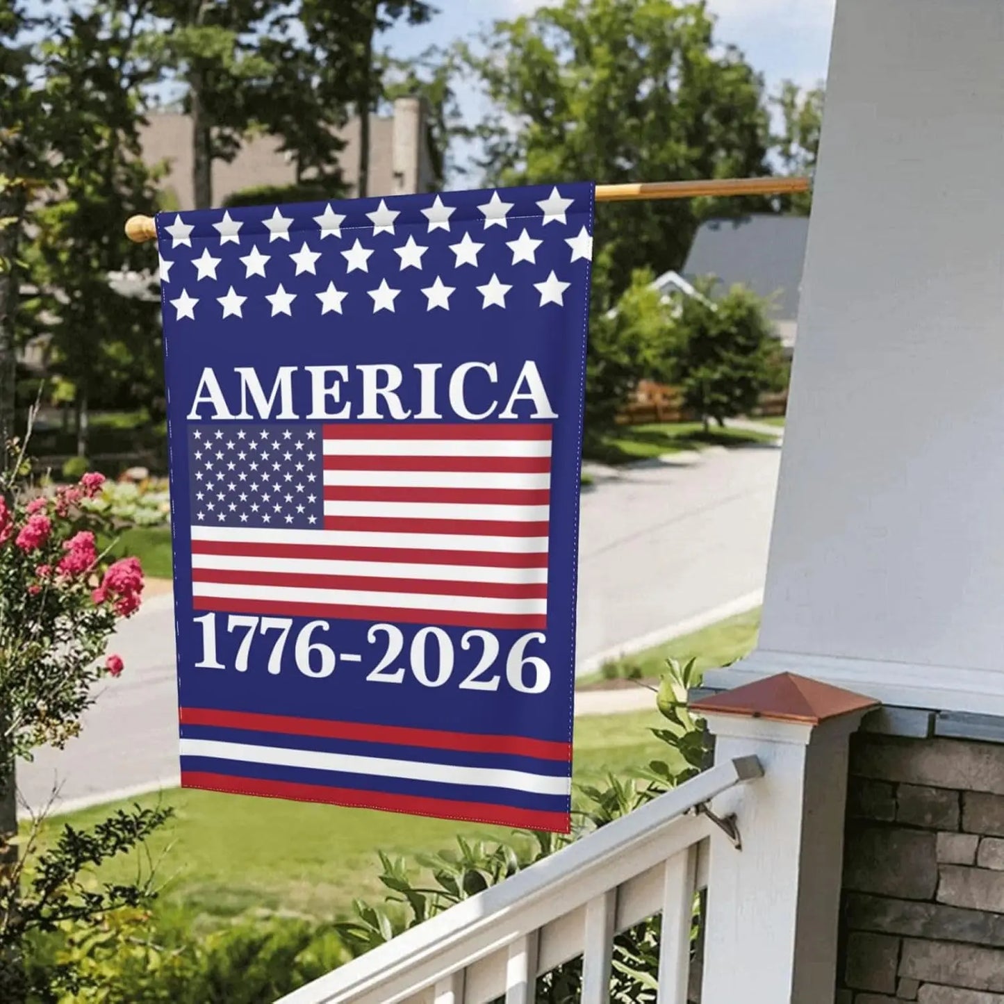 America 250th Birthday Garden Flag 12x18 1776 2026 America 250 Years Anniversary Yard Sign God Bless Usa Patriot House Flag  KKX