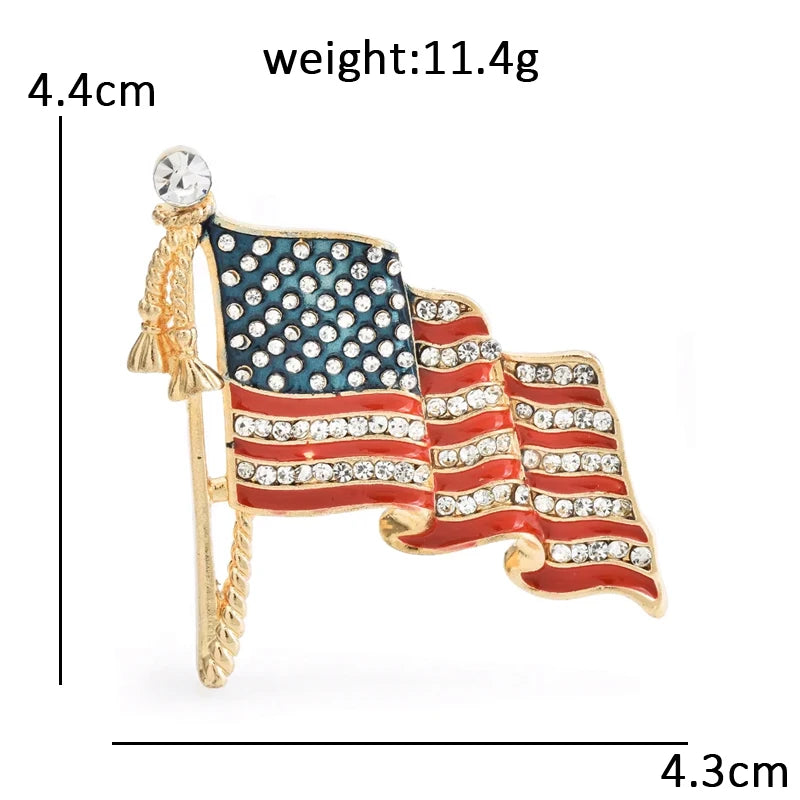 Wuli&baby America's 250th Independence Day Brooches For Women Unisex Eagle Animal Boweknot Flowers Design Party Brooch Pins Gift